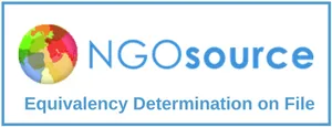NGOsource is written in a blue text next to a globe in different colours.