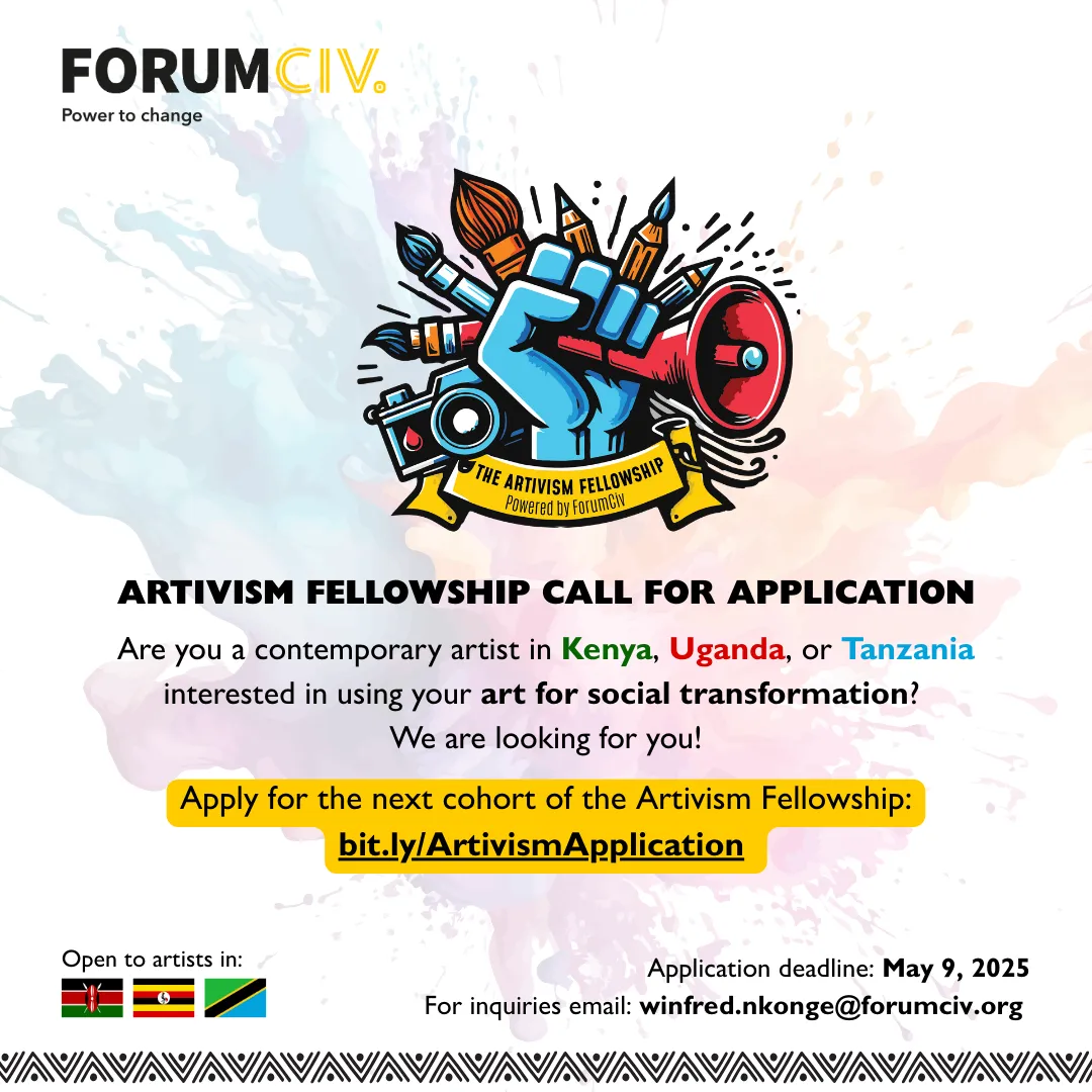 Artivism Fellowship Application Banner