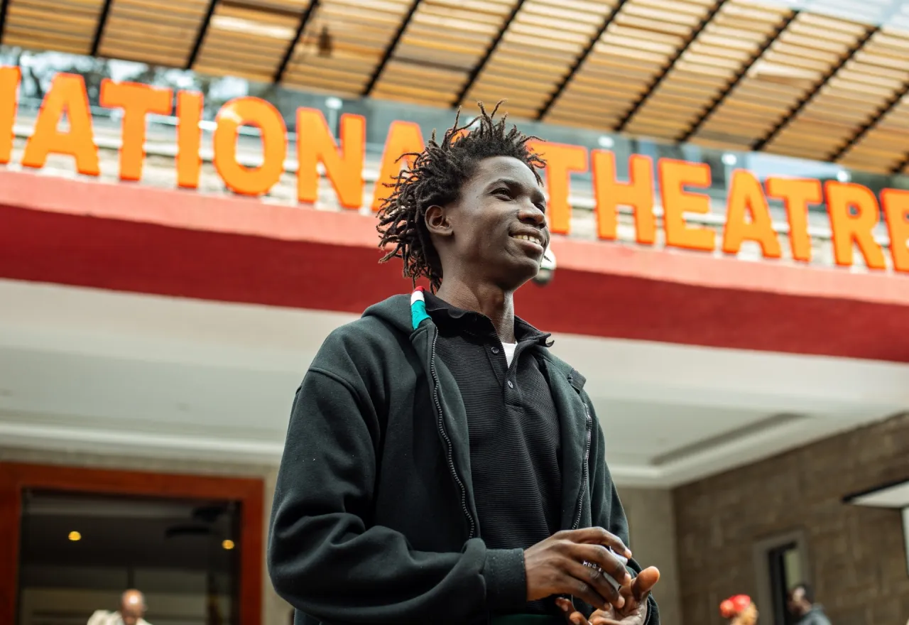 Man outside National theatre