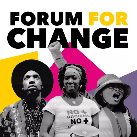 Cover for the Forum for Change podcast