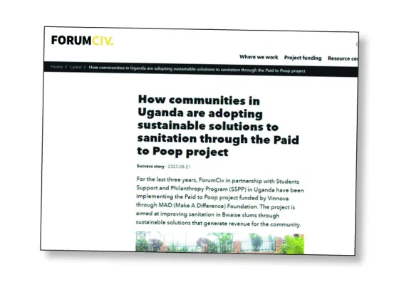 Print screen from ForumCiv's website article.