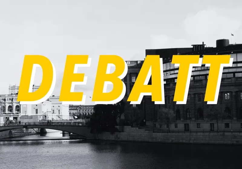 Riksdagen och text: Debatt. 