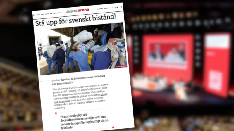 Skärmdump på debattartikel i Dagens Arena.