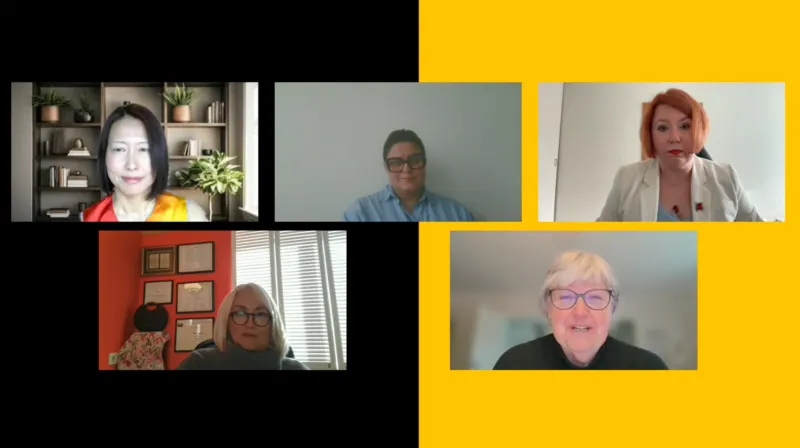 Paneldeltagare i webbinariet.