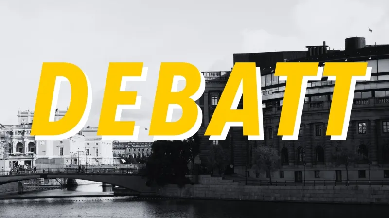 Riksdagen och text: Debatt. 